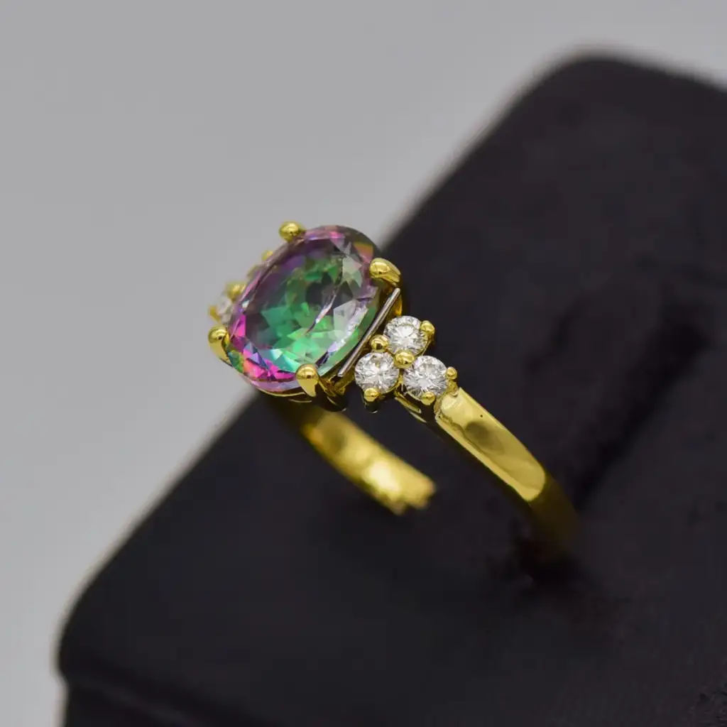 18ct Yellow Gold Dress Ring - View 3