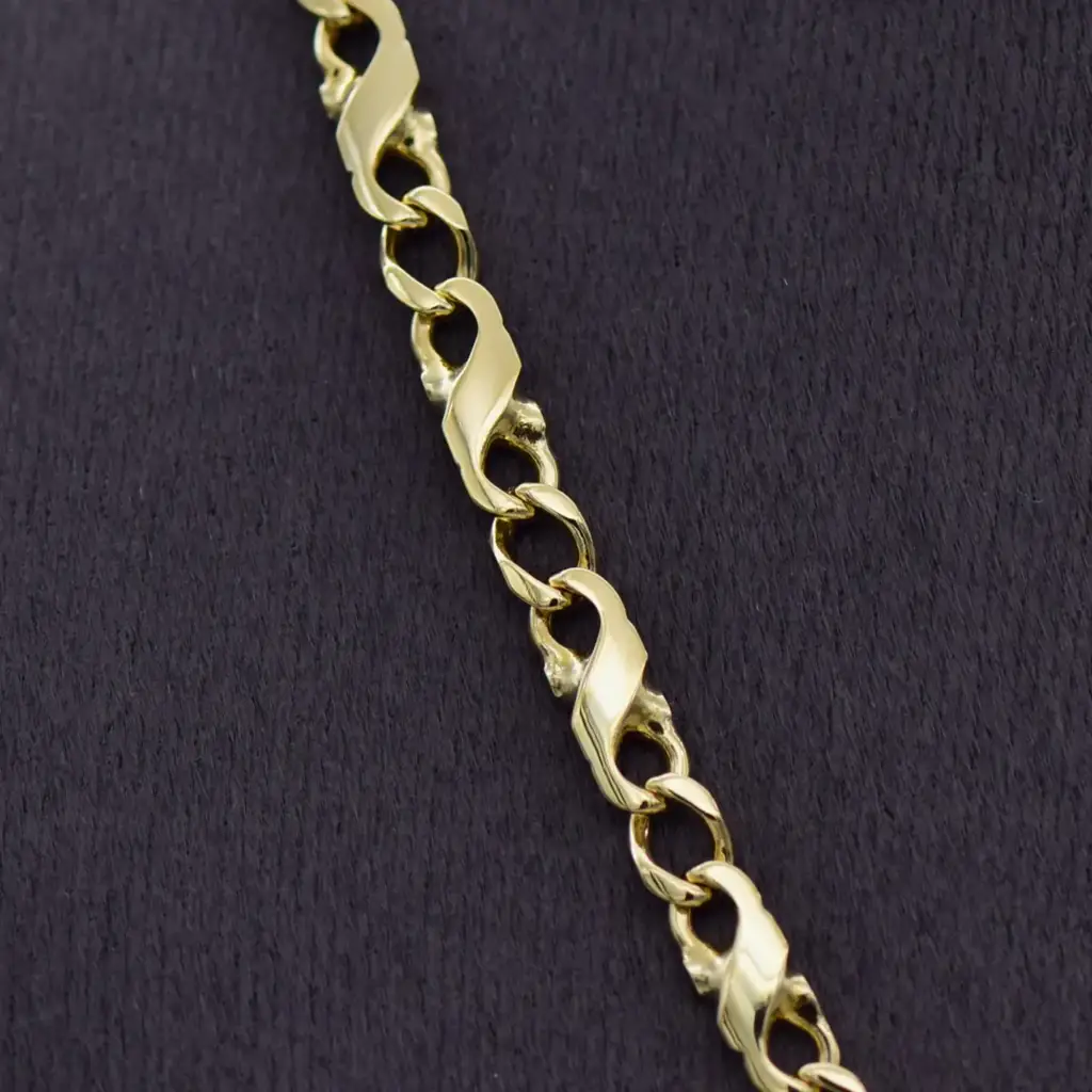 9ct Yellow Gold Chain Fancy-Link - View 2