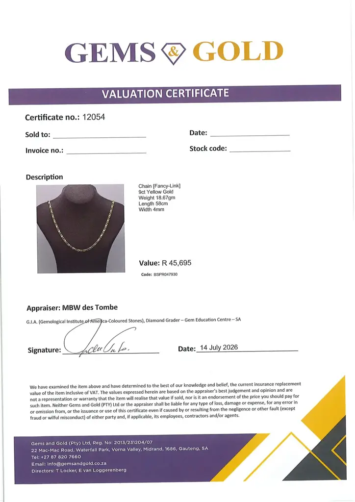 9ct Yellow Gold Chain Fancy-Link - View 4