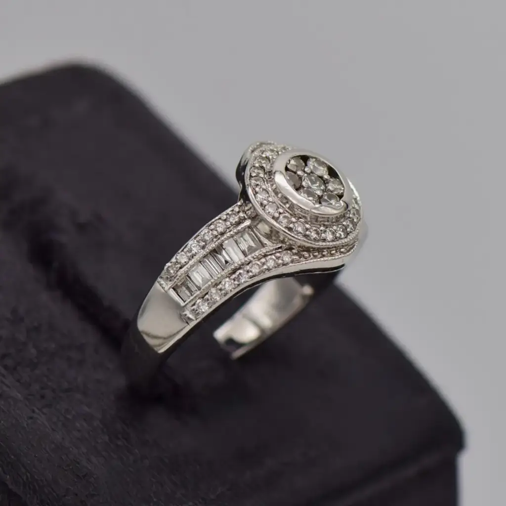 18Ct White Gold Dress Ring - View 2