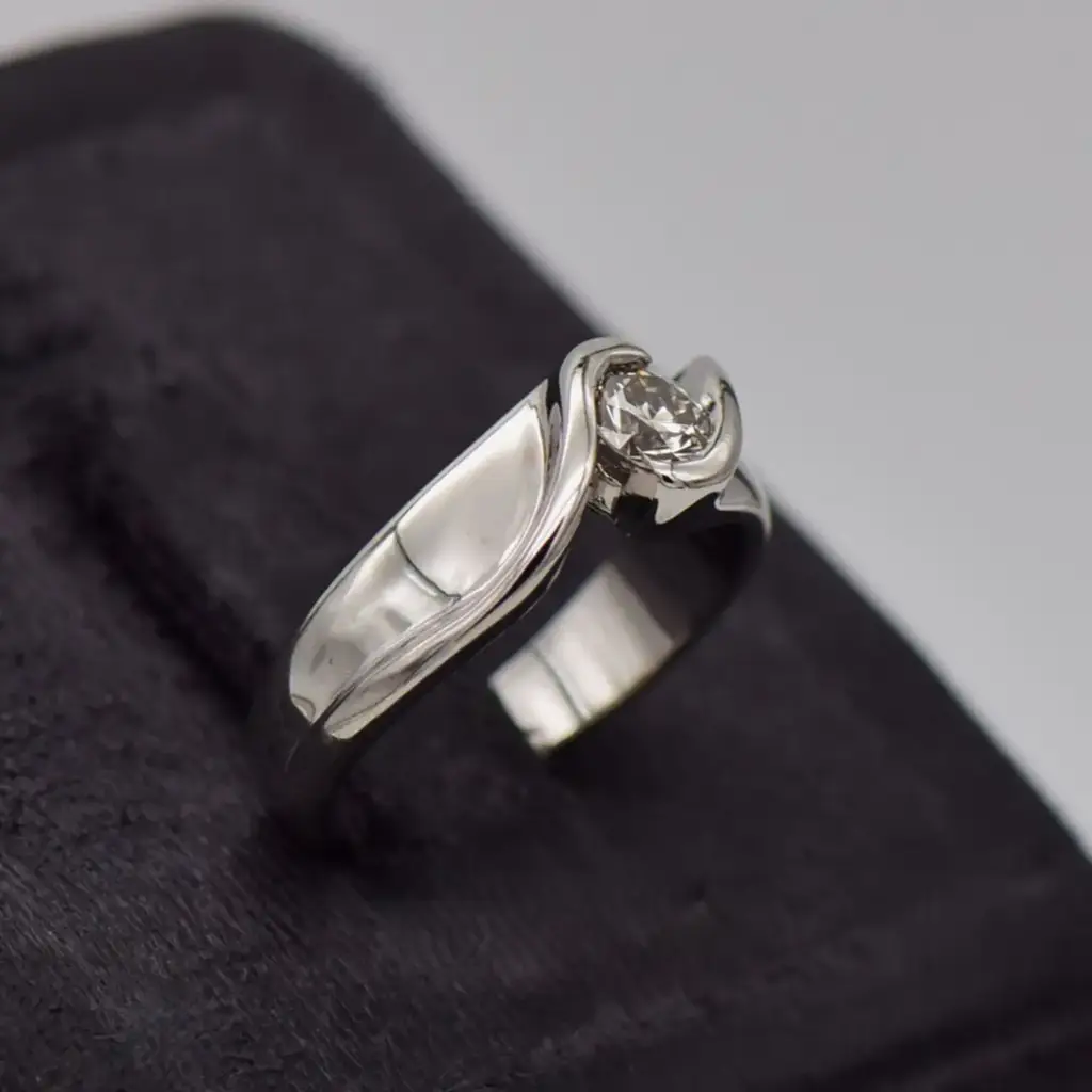 18ct White Gold Dress Ring - View 2