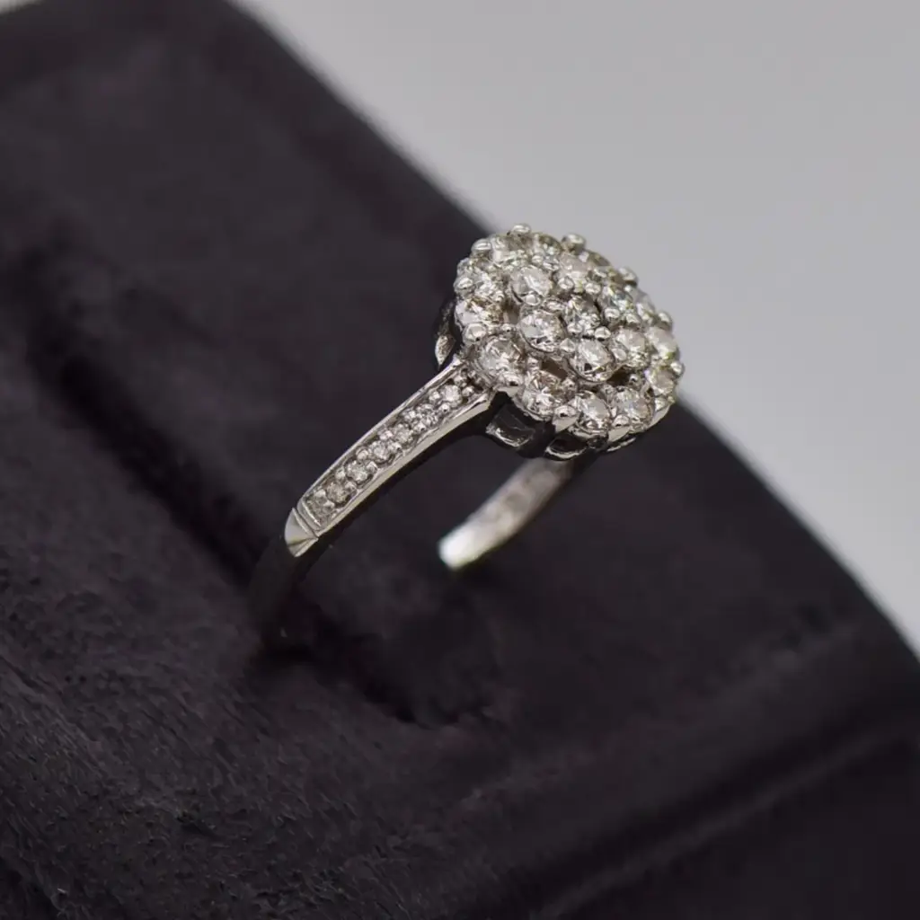 18ct White Gold Engagement Ring - View 2