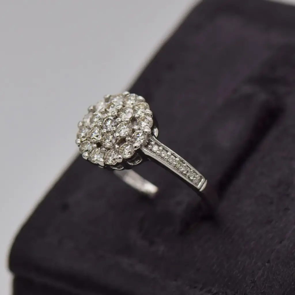 18ct White Gold Engagement Ring - View 3
