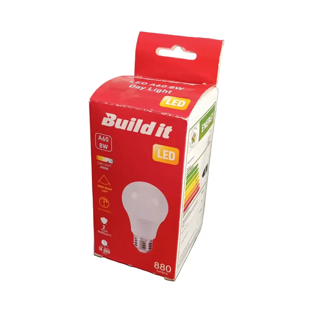 Build It A60 8W Led Day Light Bulb (880 Lumens)