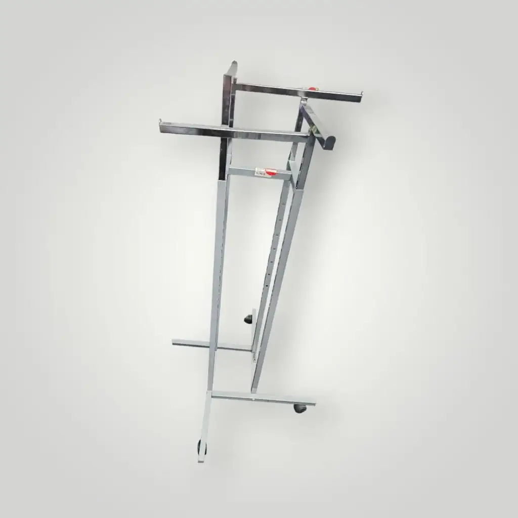 Adjustable Double Clothing Rail / Garment Display Rack – Silver - View 3