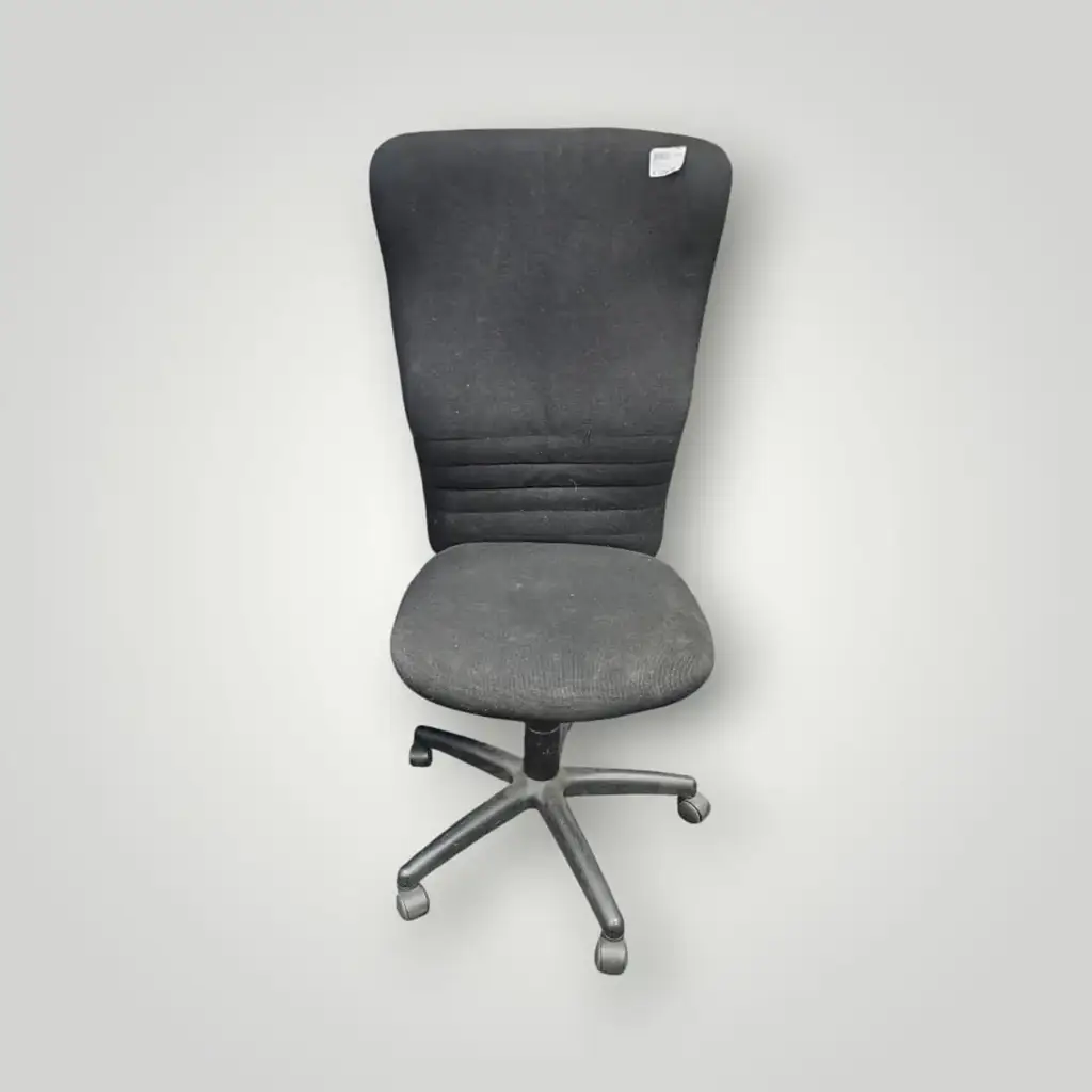 High-Back Office Chair – Black Fabric - View 2