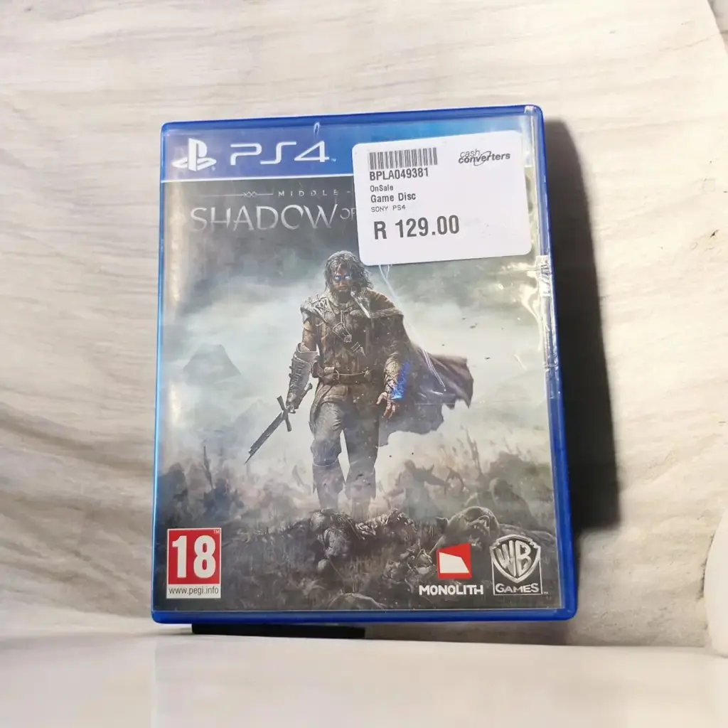 Sony Ps4 Middle-Earth Shadow Of Morder Gaming Disc