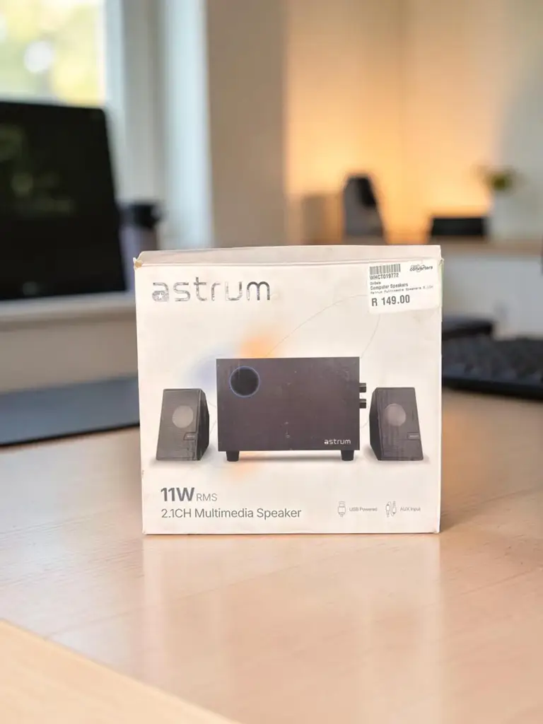 Astrum Sm020 11W 2.1Ch Usb Desktop Speaker, Wooden Subwoofer - Sm020