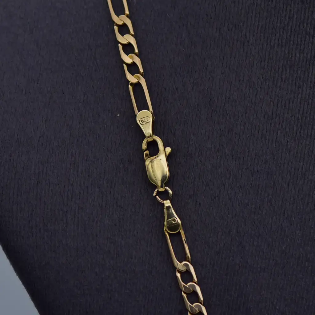 9ct Yellow Gold Chain Figaro-Link - View 2