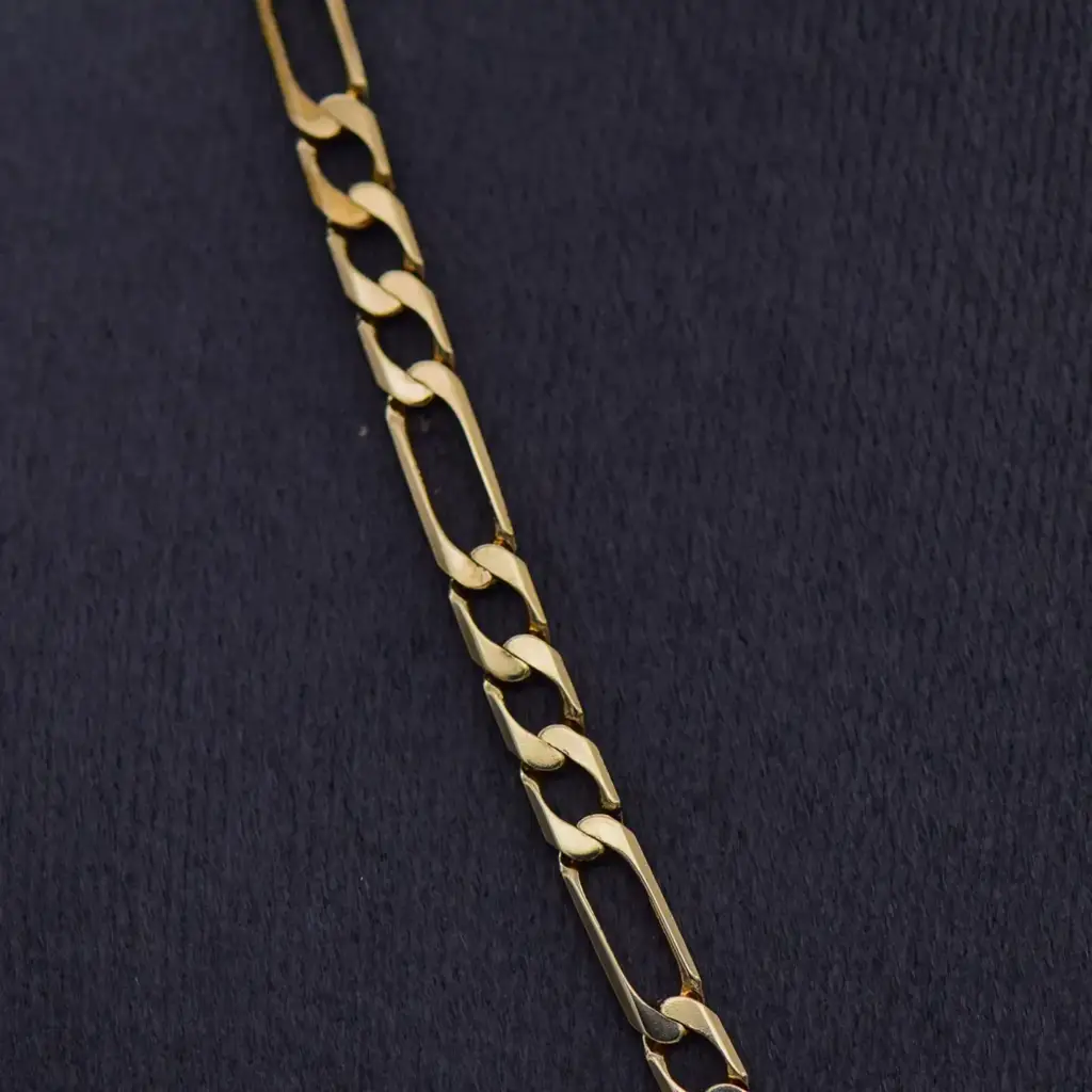 9ct Yellow Gold Chain Figaro-Link - View 3