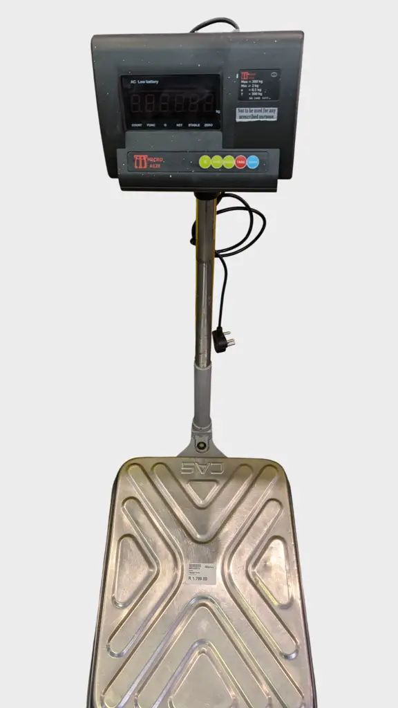 Cas Industrial Platform Luggage Scale | Stainless Steel Base | A12e | Store Collection - View 2