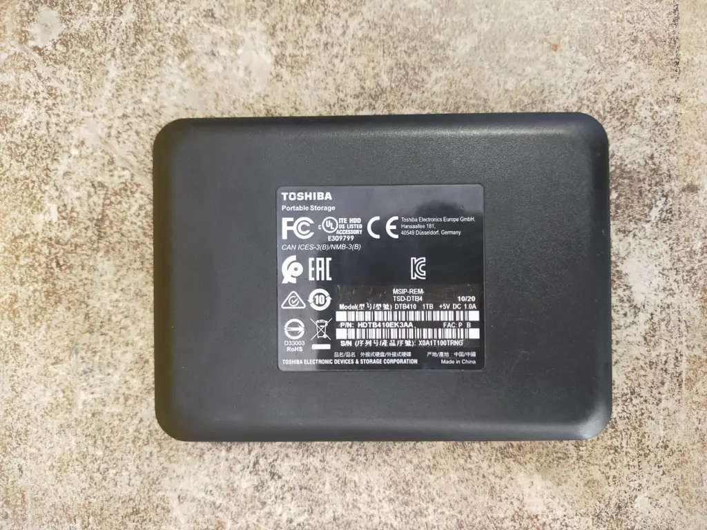 Toshiba 1T Portable Hard Drive - View 2