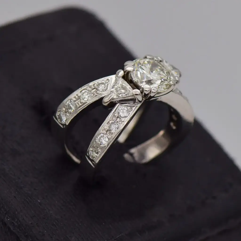 18ct White Gold Engagement Ring - View 2