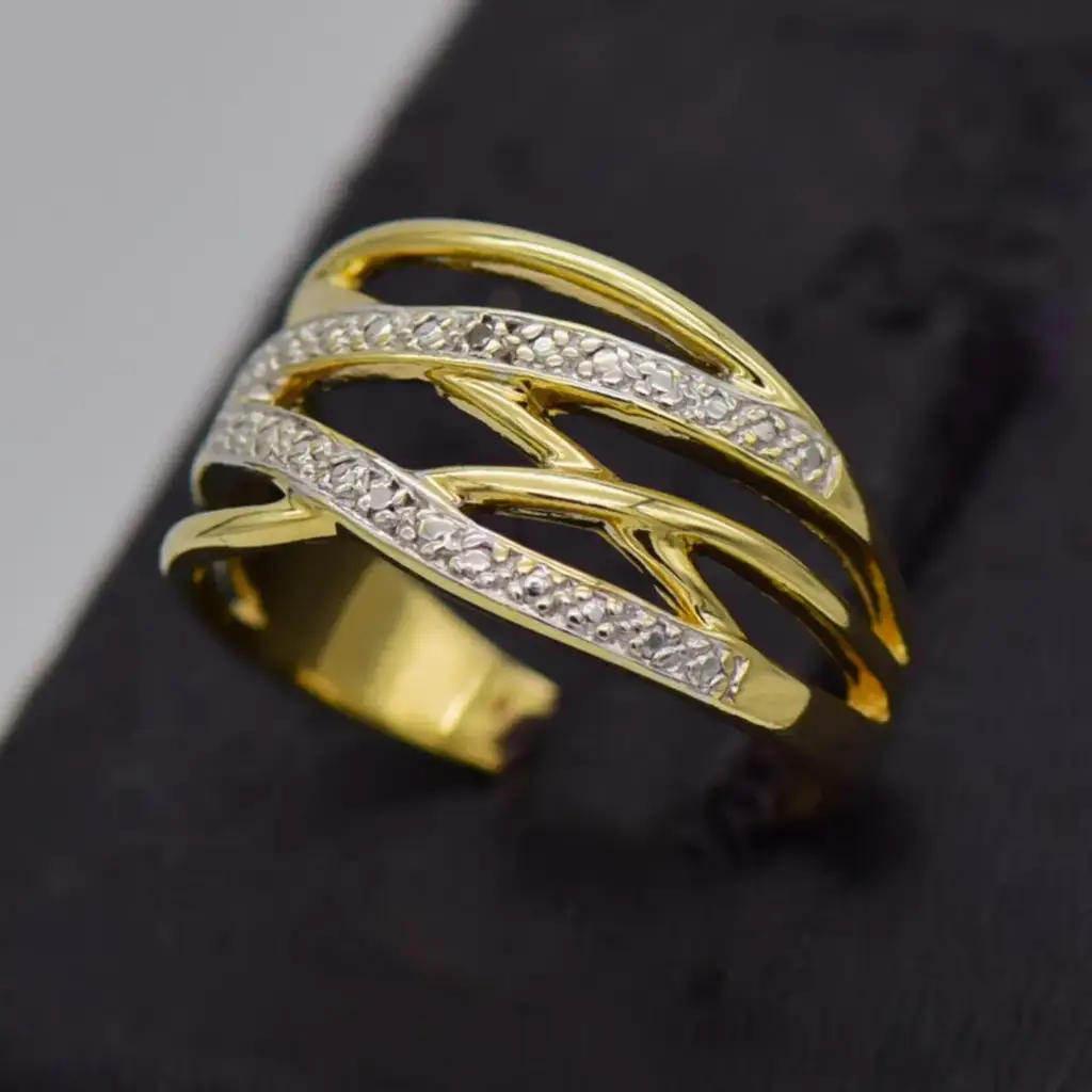 9ct Yellow Gold Dress Ring - View 3