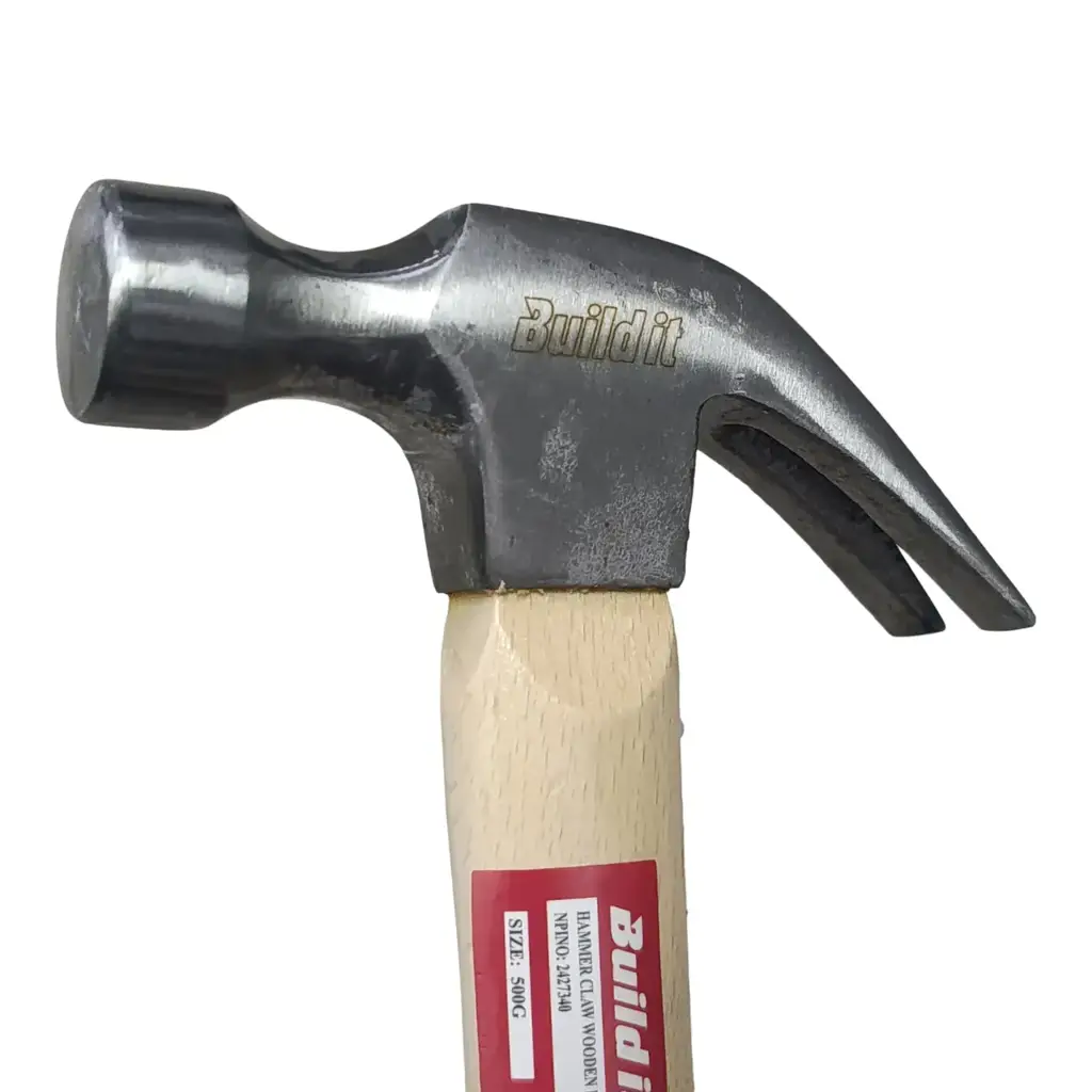 Build It 500G General Purpose Claw Hammer With Wooden Handle - View 2