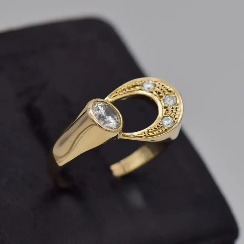 9ct Yellow Gold Dress Ring - View 2