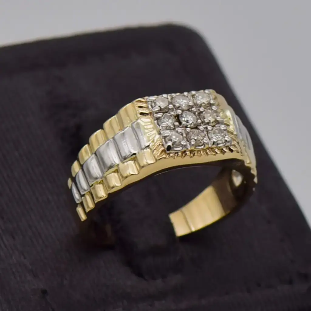 9Ct Yellow Gold Men's Ring - View 2