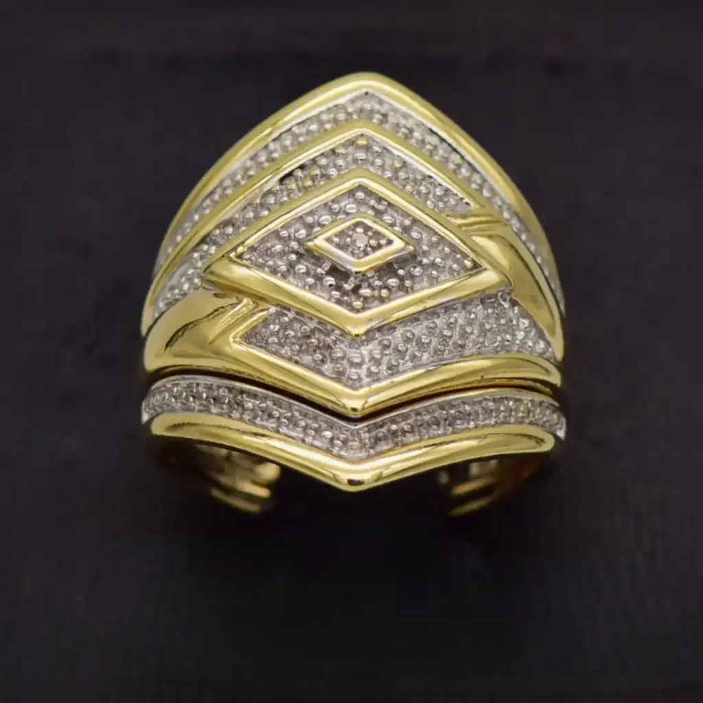 9ct Yellow Gold Wedding Ring Trip Set