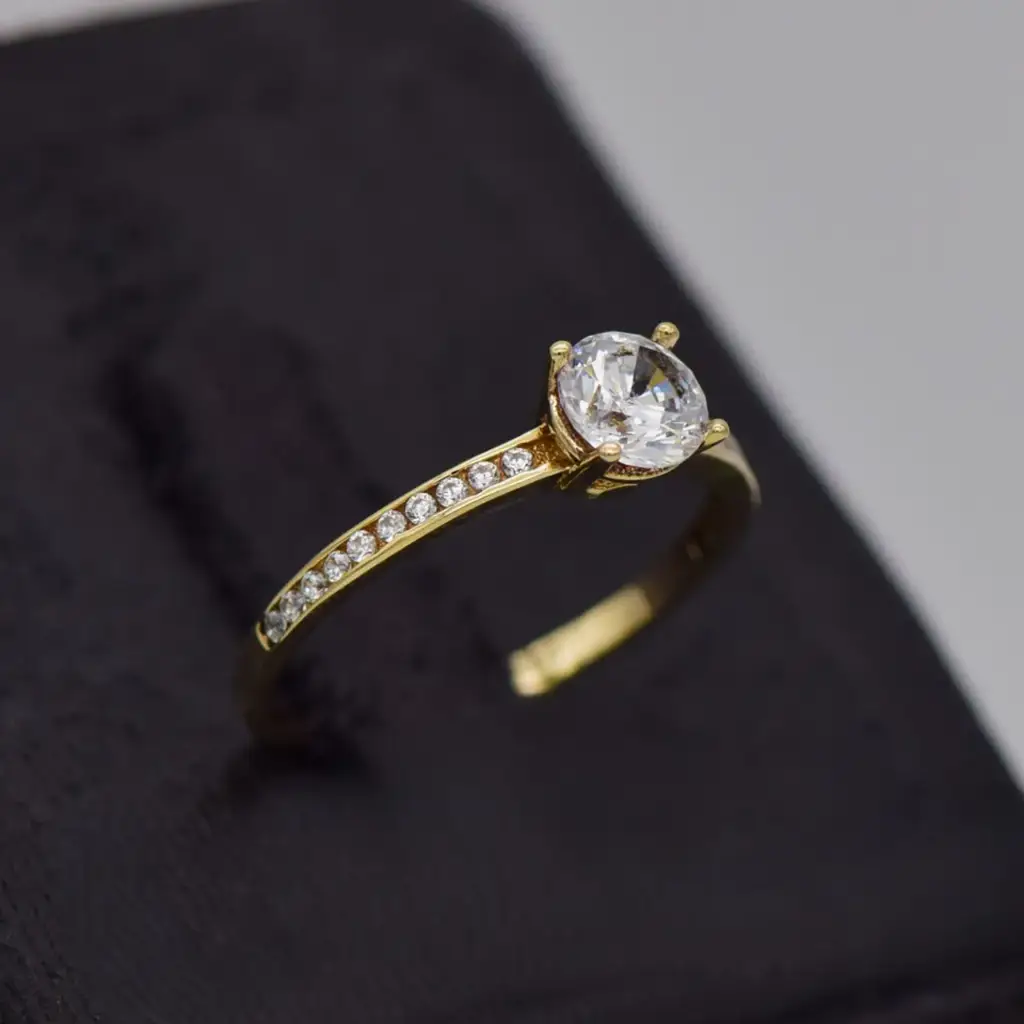 9ct Yellow Gold Engagement Ring - View 2