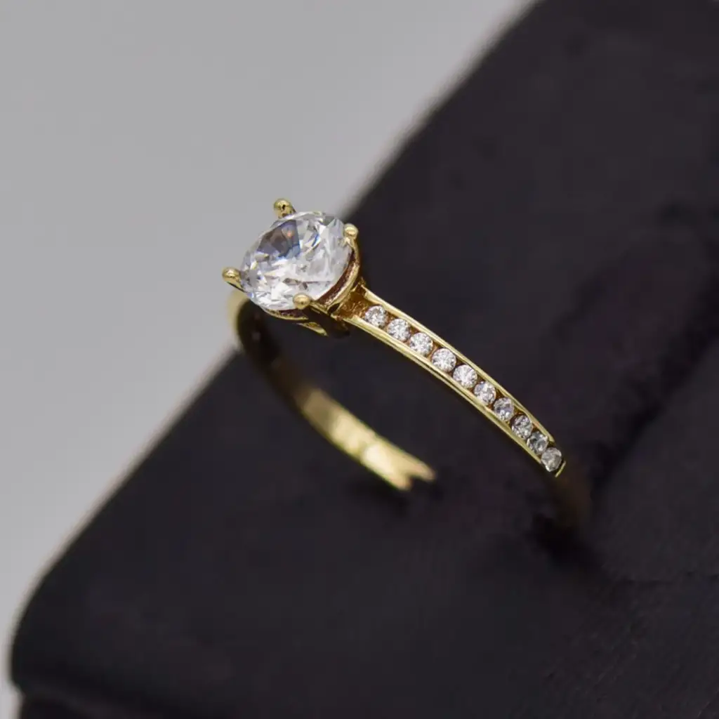 9ct Yellow Gold Engagement Ring - View 3