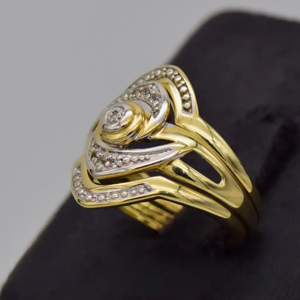 9ct Yellow Gold Wedding Ring Trip Set - View 3