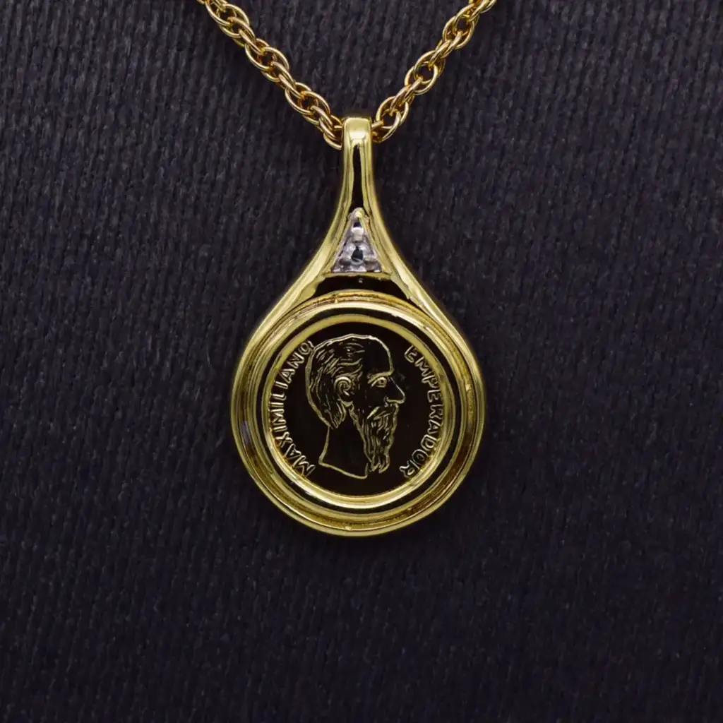 9ct Yellow Gold Chain & Pendant - View 2