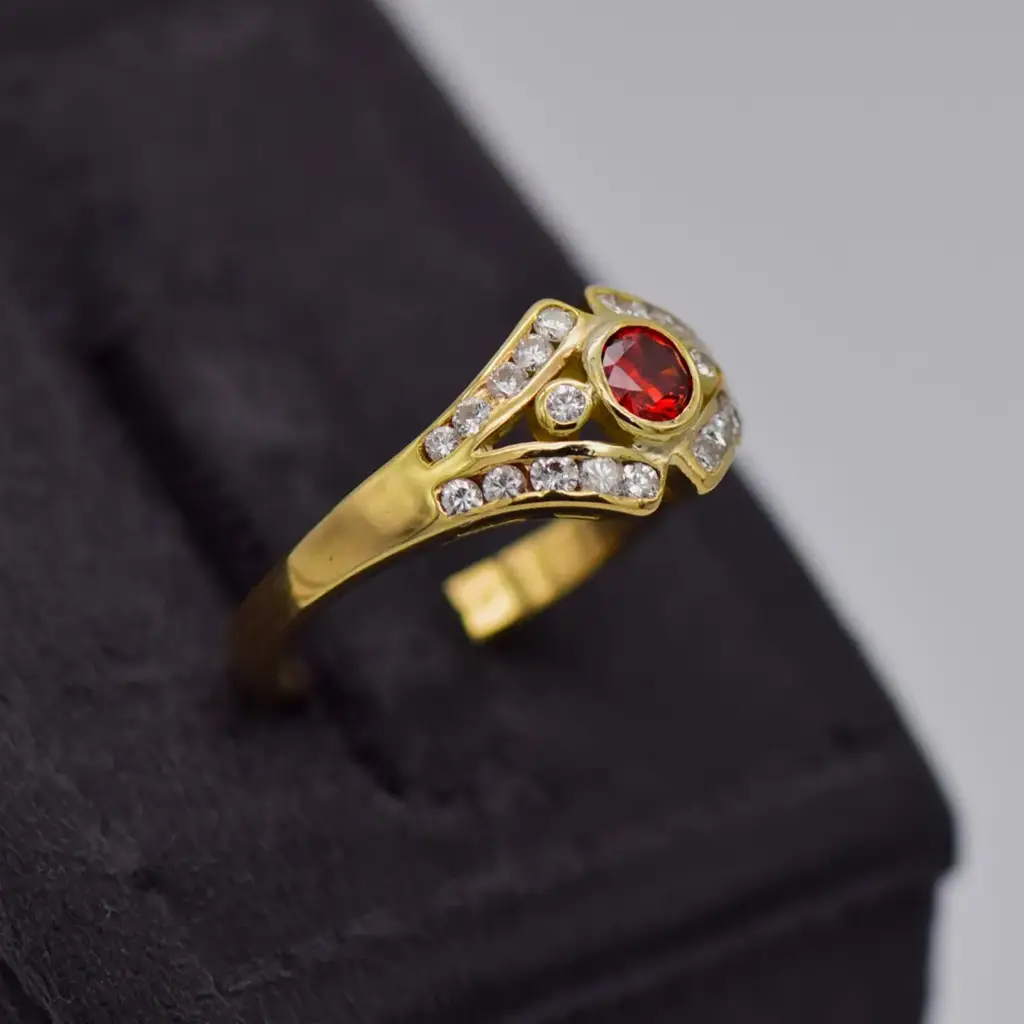 14ct Yellow Gold Dress Ring - View 2
