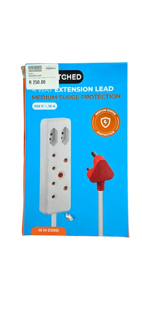 Switched 4 Way Medium Surge Extension Lead 10M - View 2