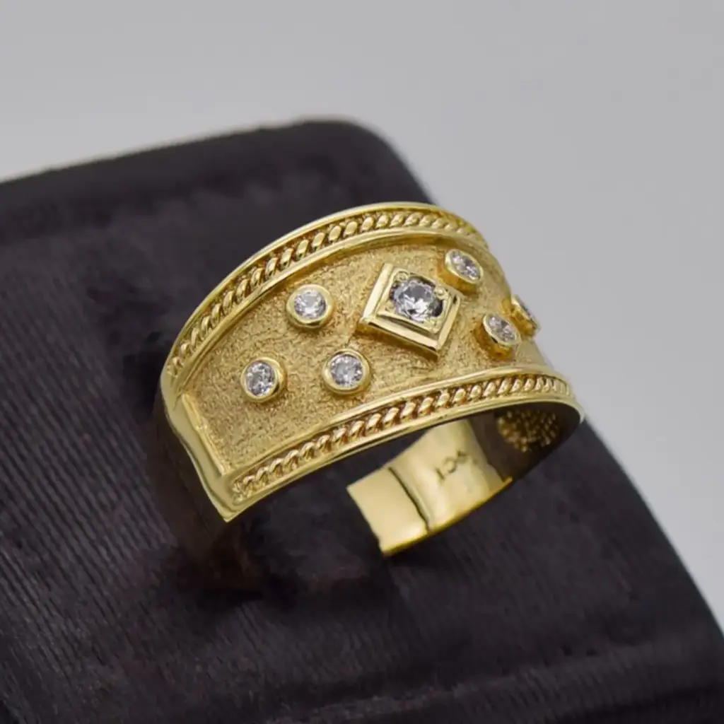 9ct Yellow Gold Dress Ring - View 2