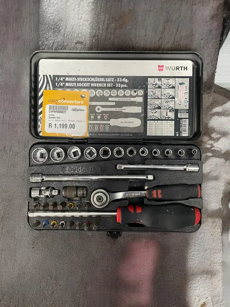 Wurth 33Pcs 1/4 Multi Socket Wrench Set