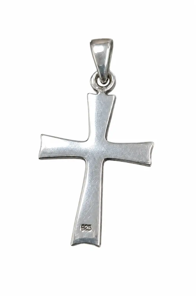 Silver 925 16‑Flat Cross Pendant