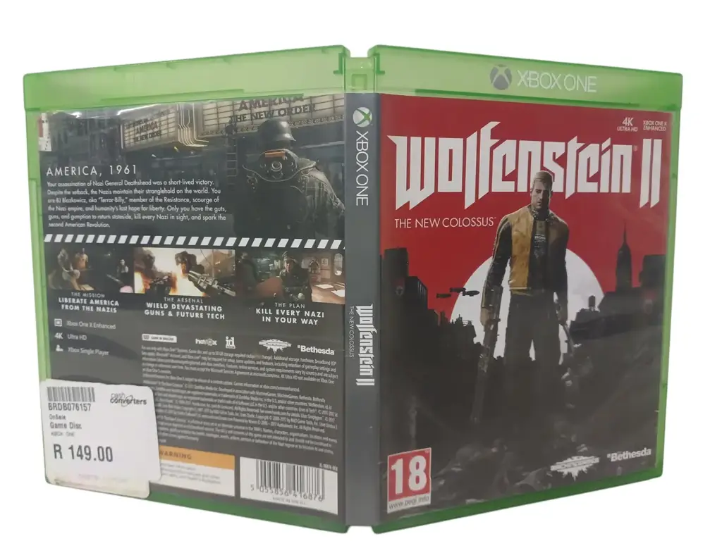 Xbox One Wolfenstein Ii: The New Colossus Game Disc - View 2