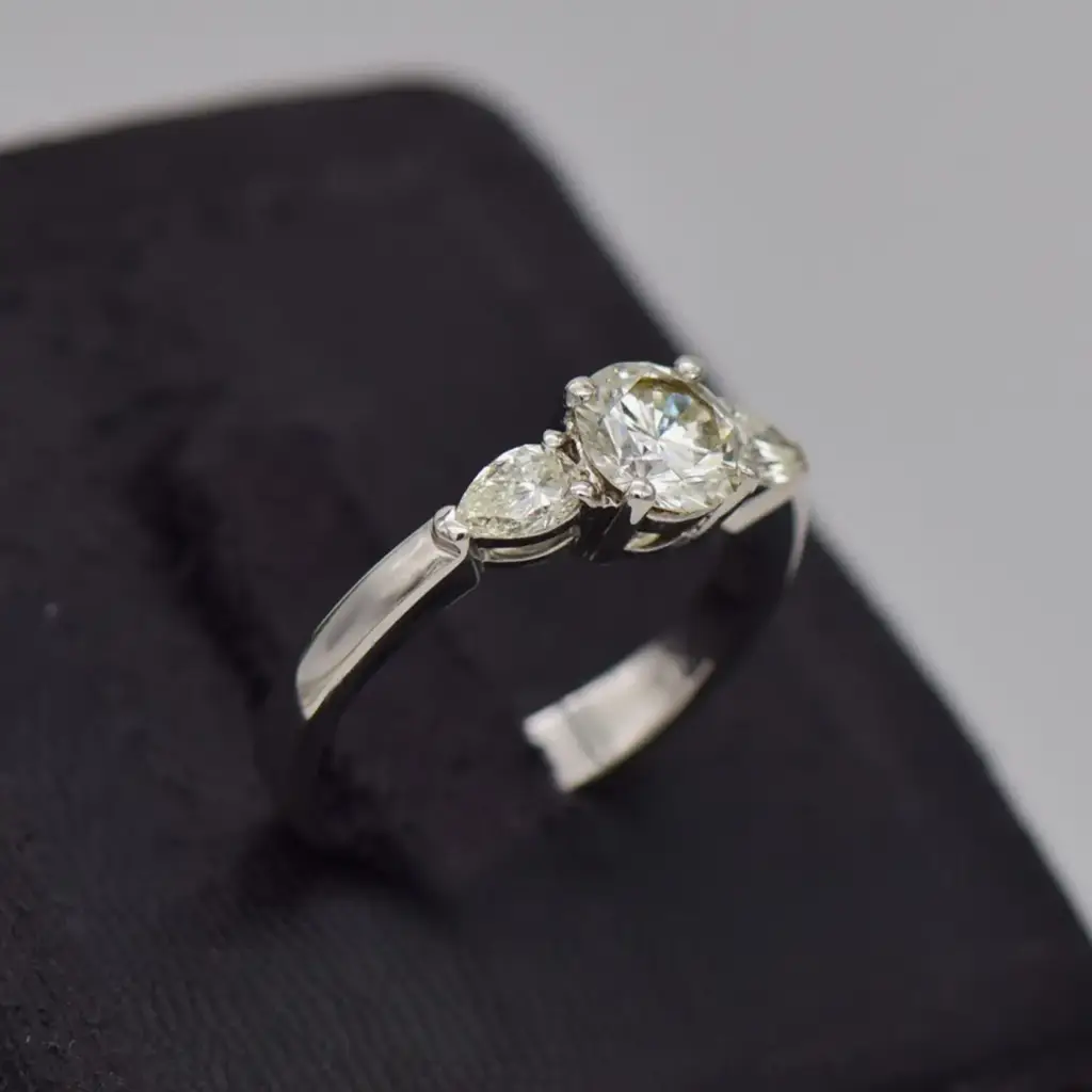 18ct White Gold Engagement Ring - View 2
