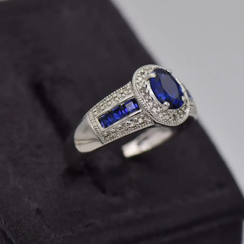 9ct White Gold Dress Ring - View 2