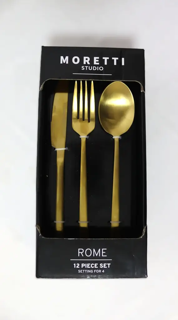 Moretti Qd3059 12 Pc Cutlery Rome Gold