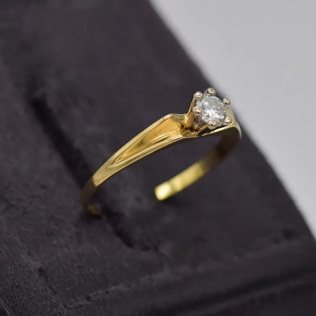 15Ct Yellow Gold Engagement Ring - View 2
