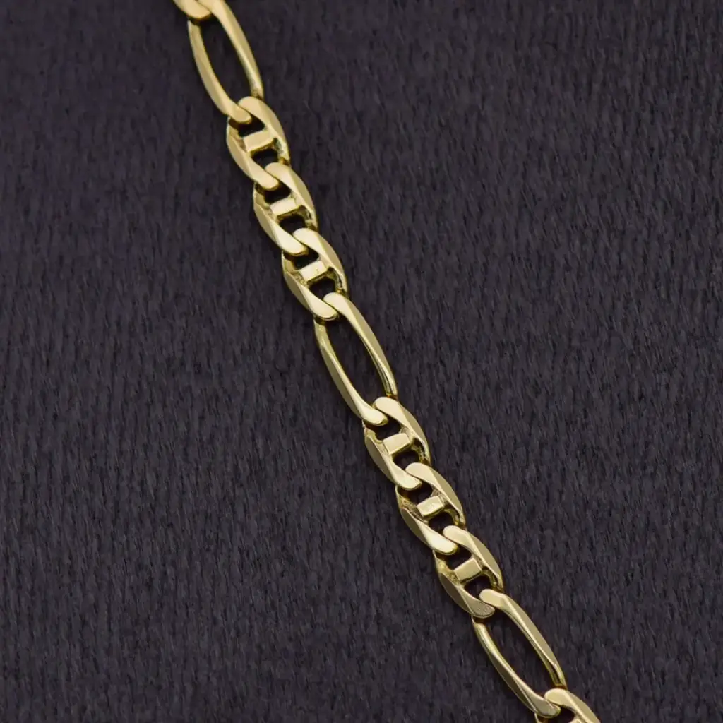 9ct Yellow Gold Chain Figaro-Link - View 2