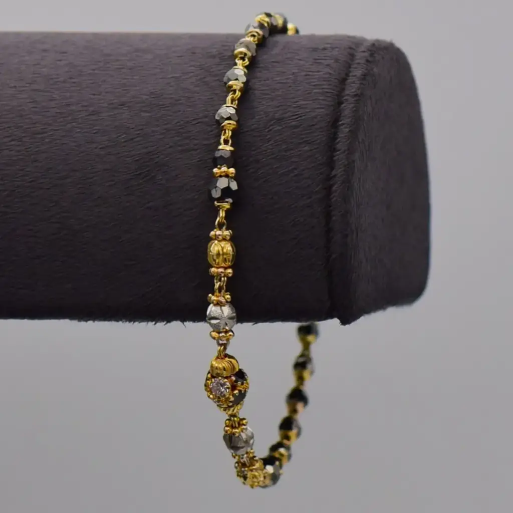 9ct Two Tone Gold Bracelet Mangal Sutra - View 2