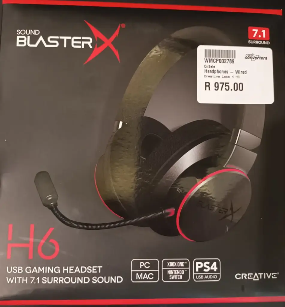 Creative Labs Sound Blasterx H6 7.1-Ch Usb Gaming Headset