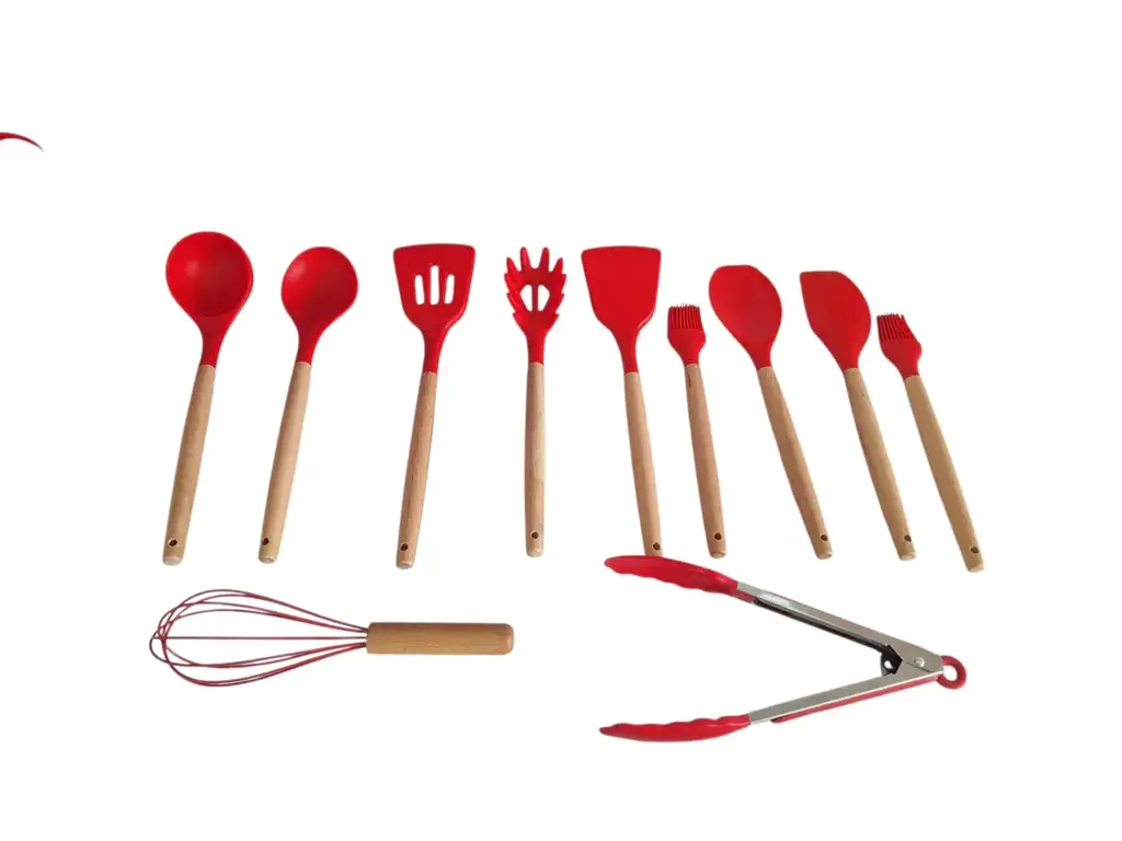 12 Piece Silicone Kitchen Utensil Set With Holder - View 3