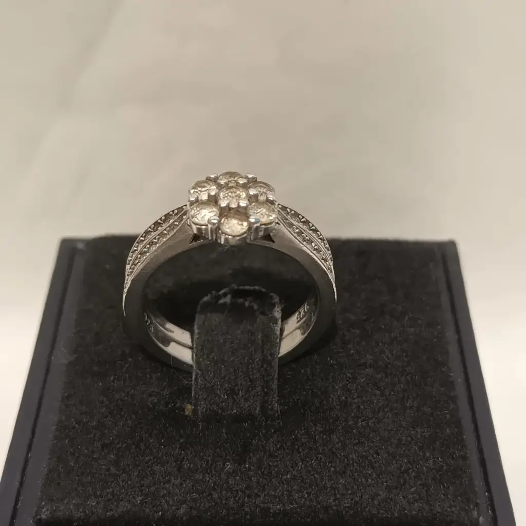 Sterling Silver 925 2-Piece Ladies Ring Set (Size K/L)