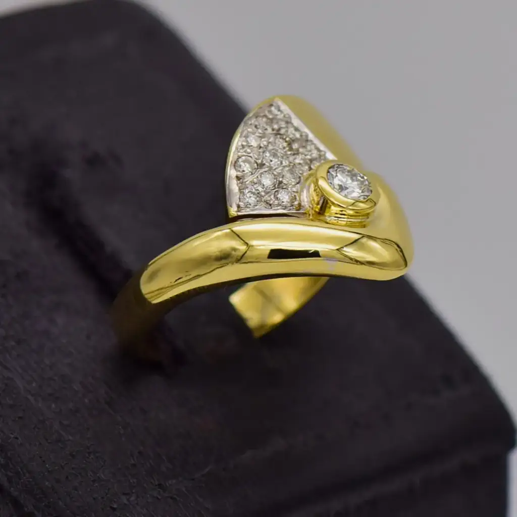 15ct Yellow Gold Dress Ring - View 2