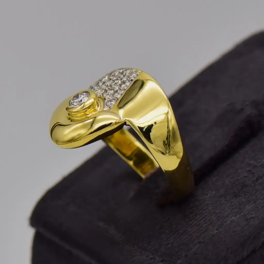 15ct Yellow Gold Dress Ring - View 3