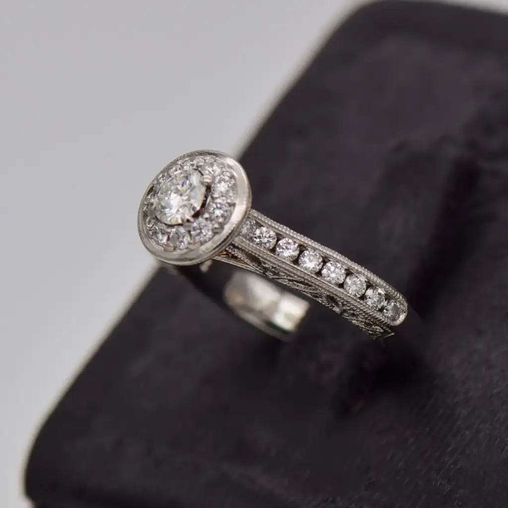 18Ct White Gold Engagement Ring - View 3