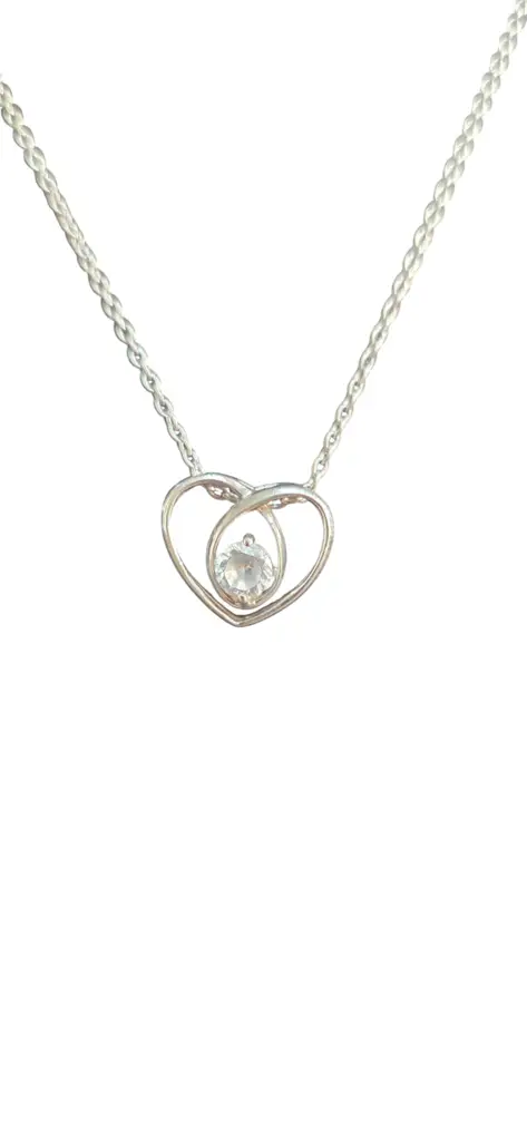 Sterling Silver Chain Heart - View 2