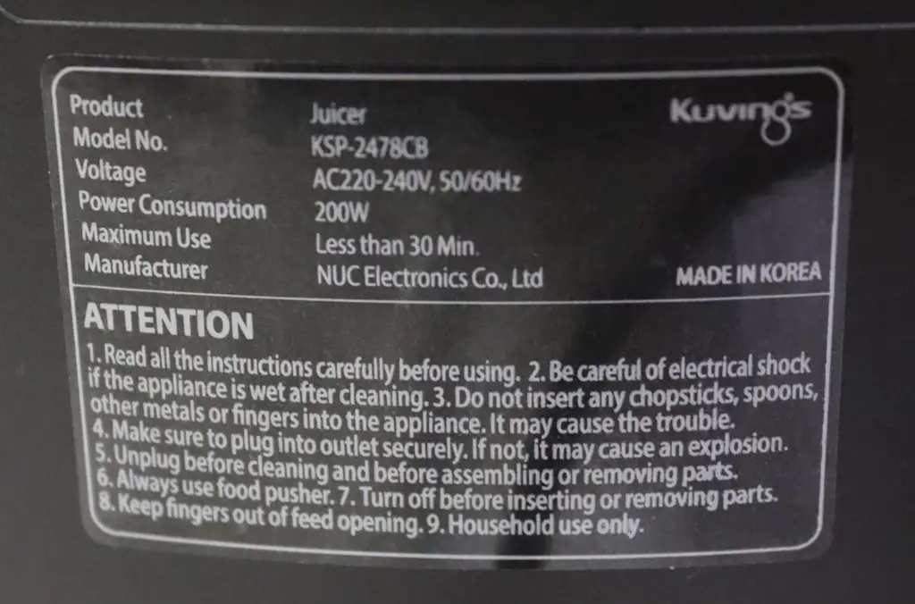 Kuvings Ksp-2478Cb Juicer - View 6