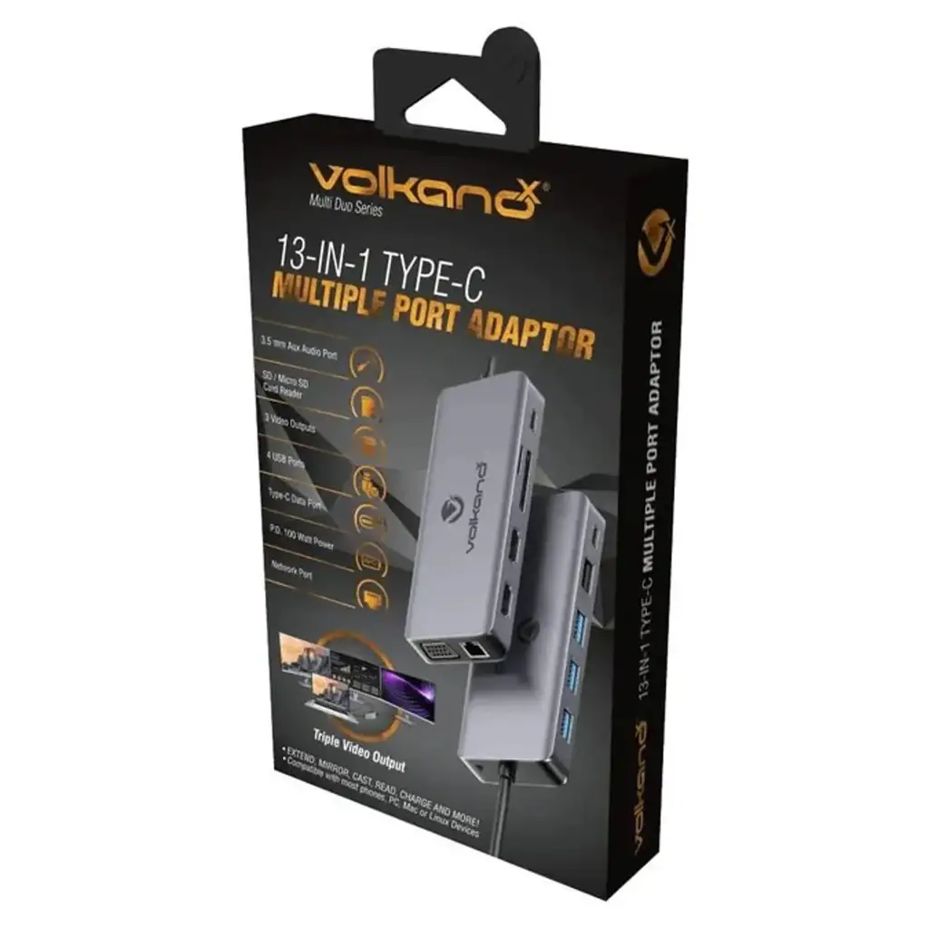 Volkano 13-In-1 Type-C Multiple Port Adaptor