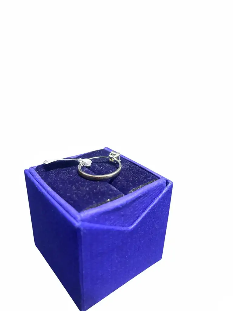 Silver Swarovski Square Cut Ring - View 3