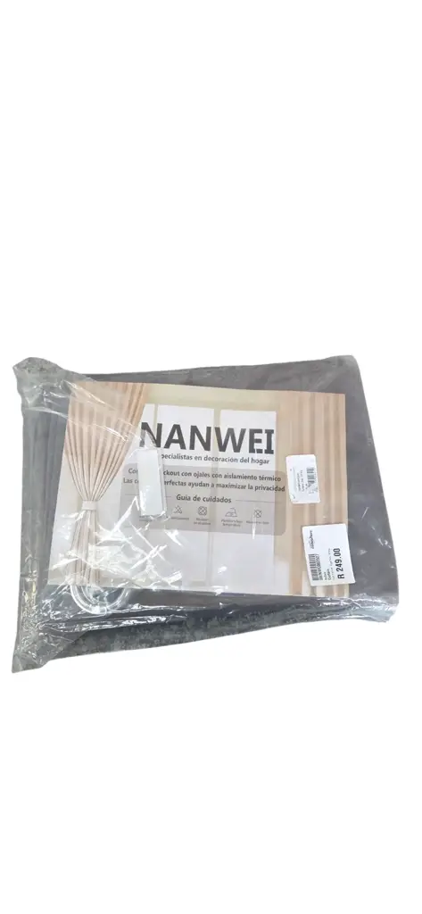 Nanwei Blackout Plain Bedroom Eyelet Curtains 225W X 250L Cm - View 3