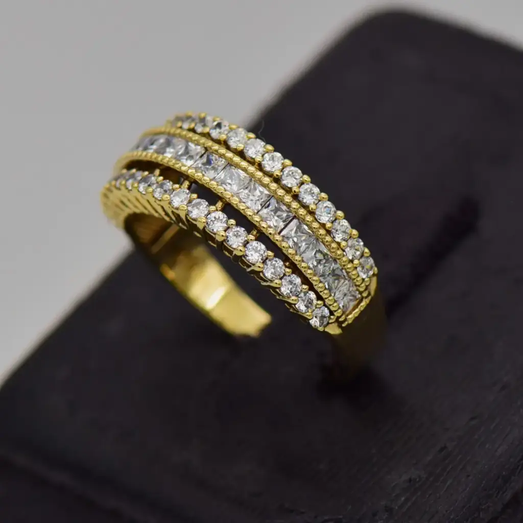 9ct Yellow Gold Dress Ring - View 3